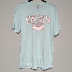 Stay Salty Blue Graphic Short Sleeve Shirt